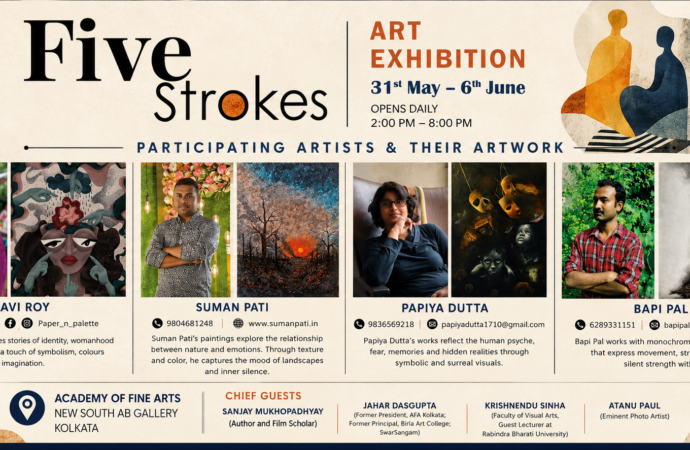 Five Strokes Art Exhibition: A Unique Showcase by Four Artists